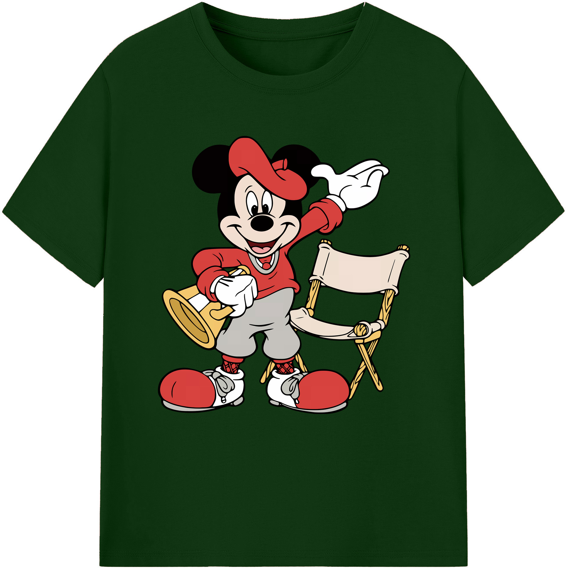 （画像用） ミッキーマウス Mickey Mouse 綿100％半袖Tシャツ（フロントプリント）